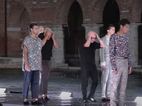 Dolce & Gabbana runway hit by freak hailstorm as guests have to 